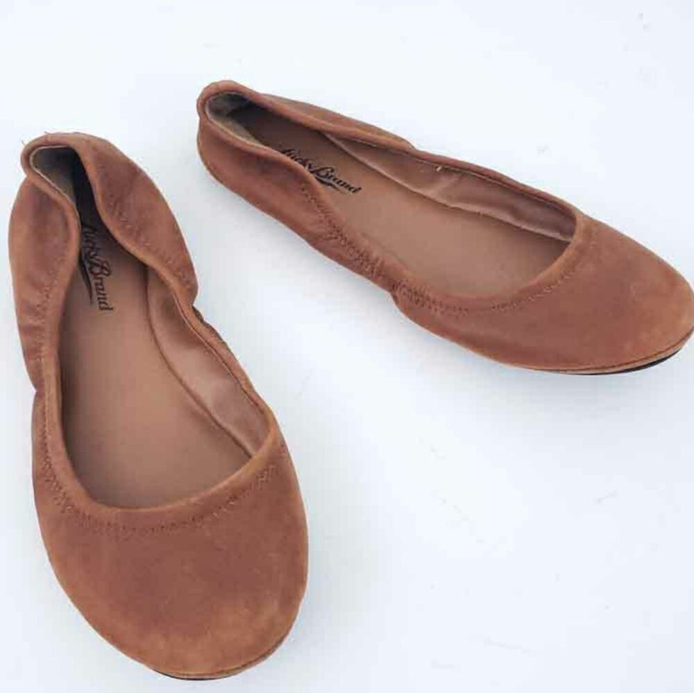 Lucky Brand Emmie Flats Leather Brown Size 6 Womens Shoes